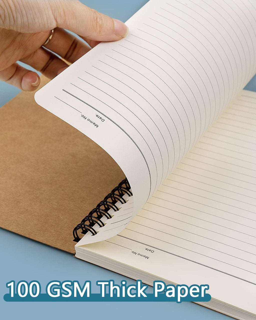 Dynta Cuadernos en espiral A5 con rayas, 20 unidades, para trabajo, escuela y viajes, buenos para estudiantes y oficina, 120 páginas/60 hojas