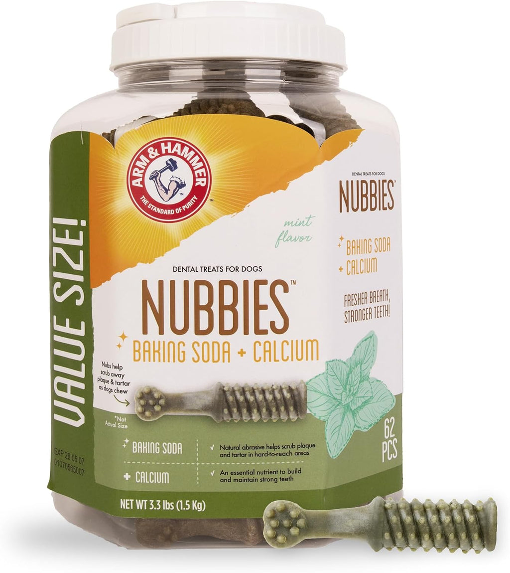 ARM & HAMMER Nubbies, golosinas dentales para perros, sabor menta
