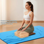 Esterilla de yoga extra ancha 76"x40"x10mm TPE antideslizante