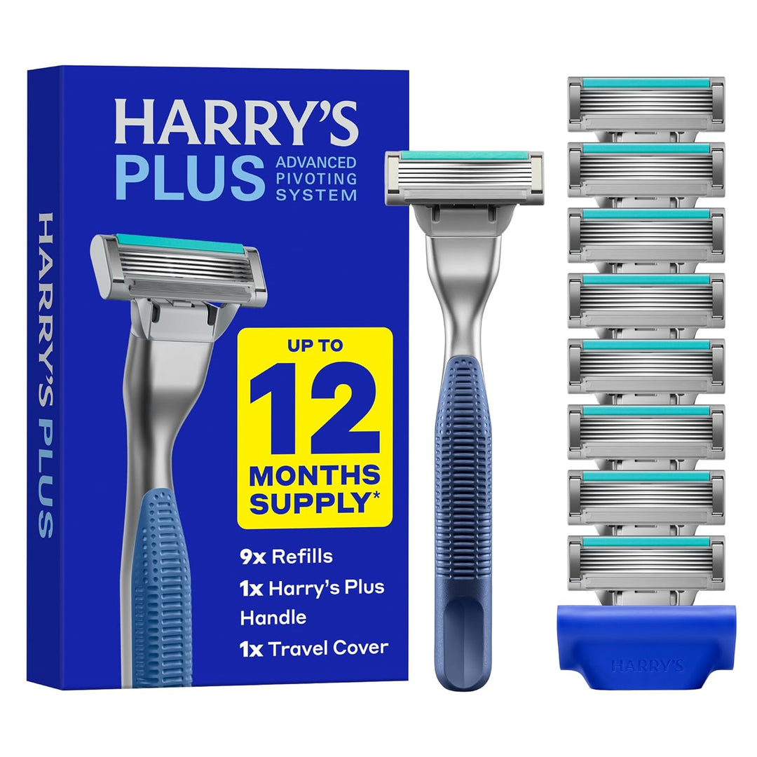 Harry's Paquete económico de navaja y cuchilla, 1 mango de afei...