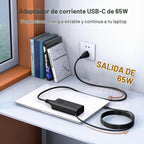 USB-C de 65 W compatible con cargador de laptop Dell XPS 13 y cargador Latitude 3340 3440 3540 3550 5420 5430 5520 5320 5340 5440 5550 7440 7490 7640 7410 7410 7410 7 122 in -en-1 9440 portátil 2 en 1 - Cable de alimentación incluido