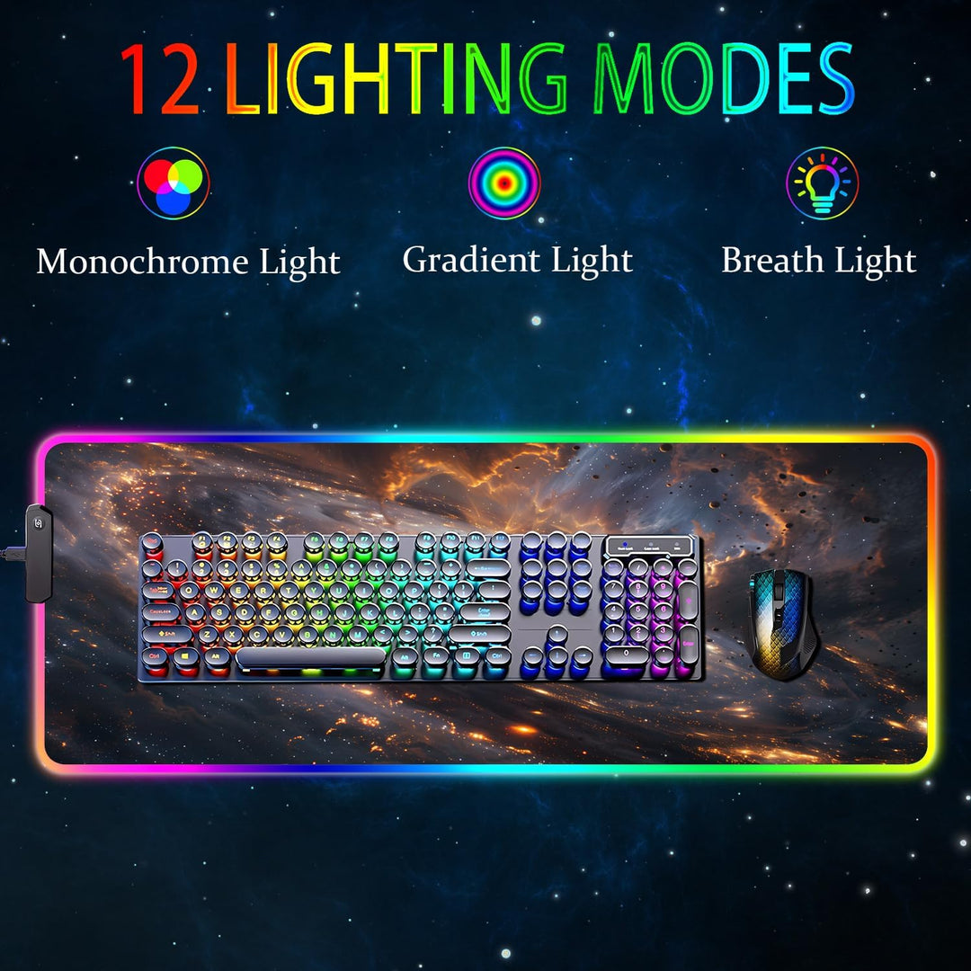 Armanza Alfombrilla de mouse para juegos RGB, alfombrilla de mouse...