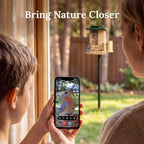 Birdfy - Comedero inteligente para pájaros con cámara alimentada por energía solar, video de cámara lenta de 60 FPS
