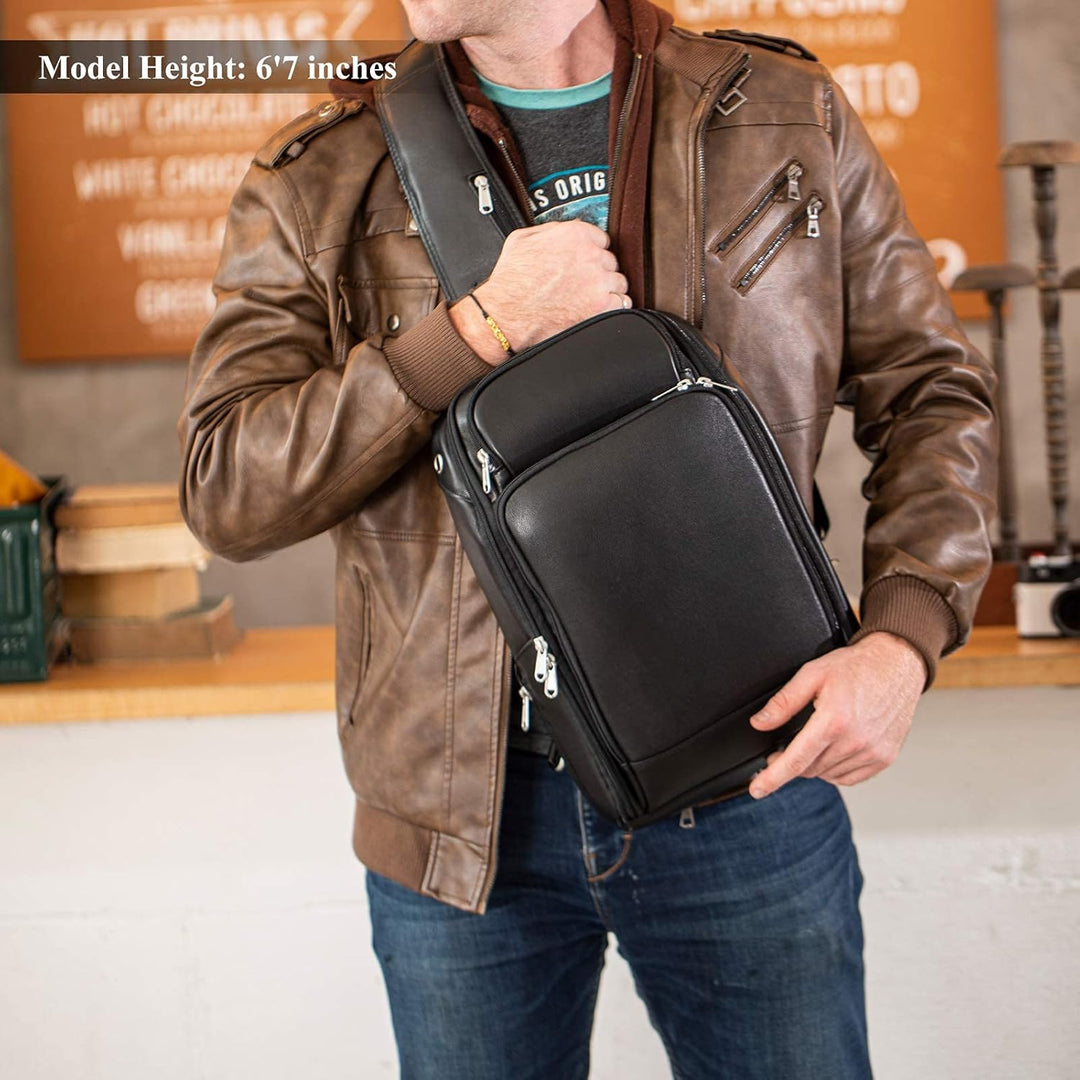 Polare - Bolso bandolera estilo moderno para hombre, para viaje\/se...