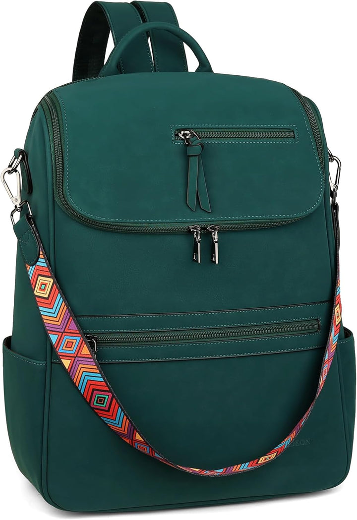 FADEON Mochila para computadora portátil para mujer, mochila de via...