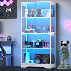 knoworld Vitrina con puertas de cristal, gabinete Curio de 63 pulga...