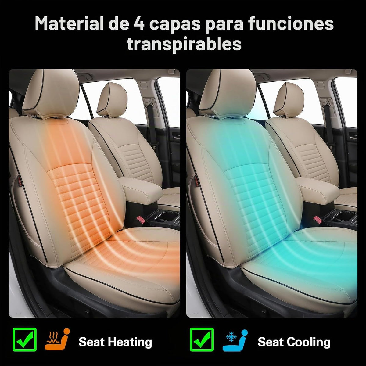 EKR Fundas de asiento de coche para Subaru Outback 2015-2019