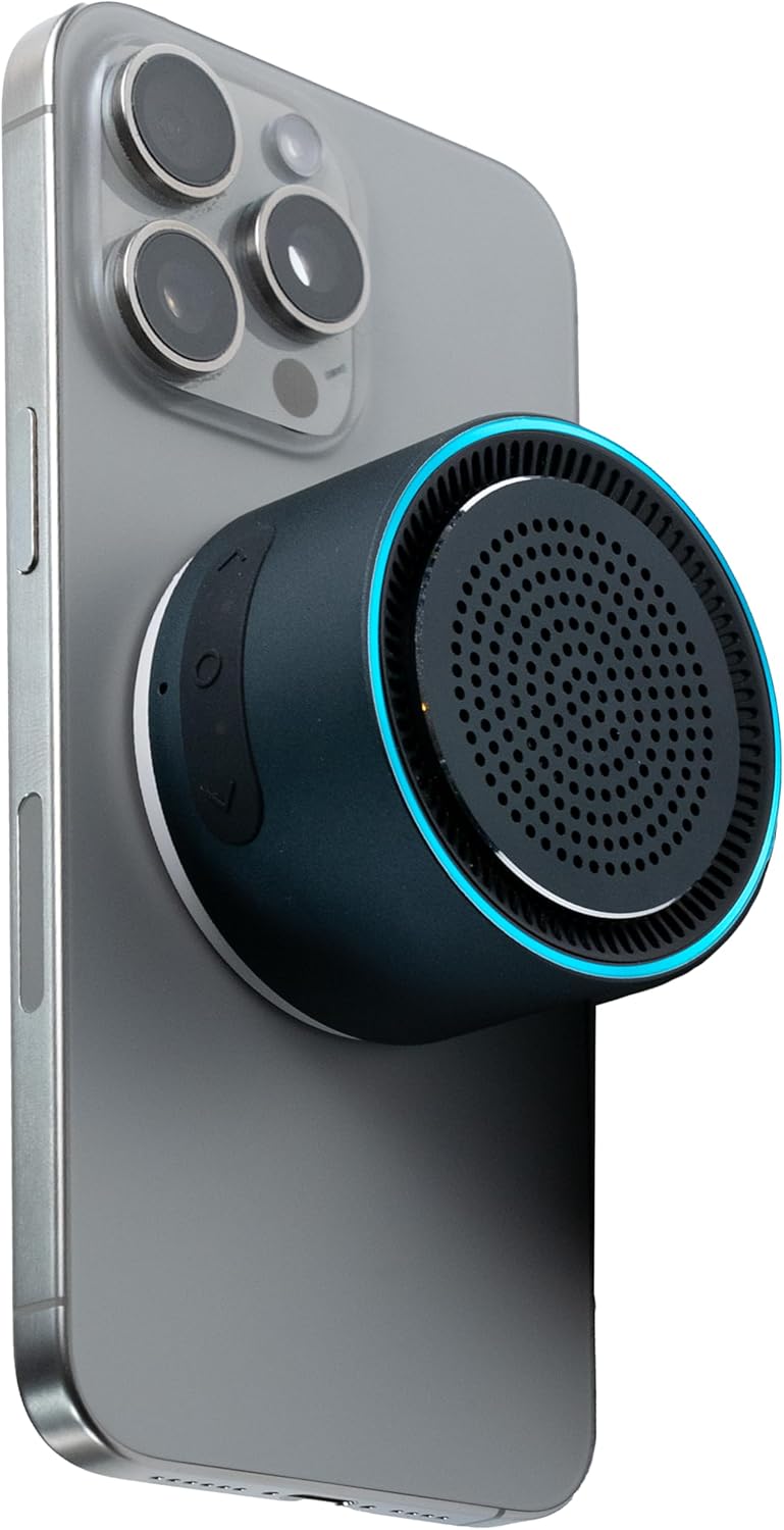 MagBeat - Altavoz Bluetooth con cargador inalámbrico magnético (Med...