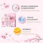 Set de cuidado de piel Sakura de Japón para adolescentes, 8PCS, Aroma Sakura