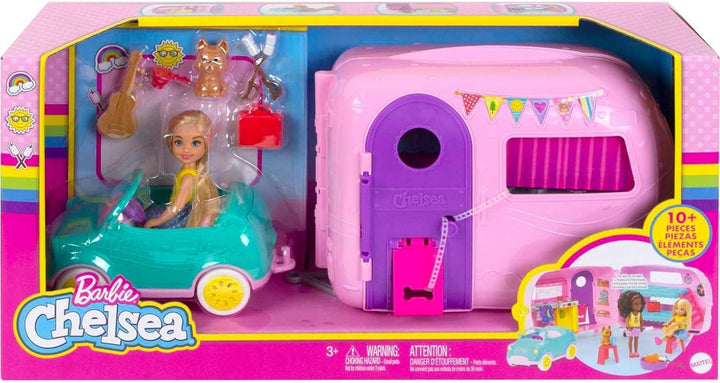 \u200BBarbie Club Chelsea Camper juego con muñeca Chelsea, cachorro...