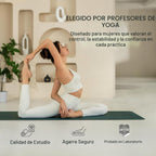 Esterilla de yoga premium – Agarre de poliuretano antideslizante activado por el sudor I Base de goma natural I 0.157 in para yoga, pilates y entrenamientos