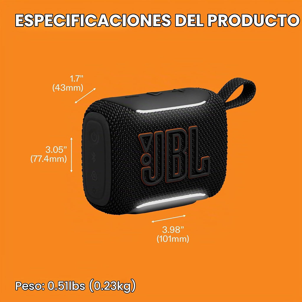 JBL Go 5 Altavoz Bluetooth portátil, impermeable y a prueba de polvo, color