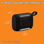 JBL Go 5 Altavoz Bluetooth portátil, impermeable y a prueba de polvo, color