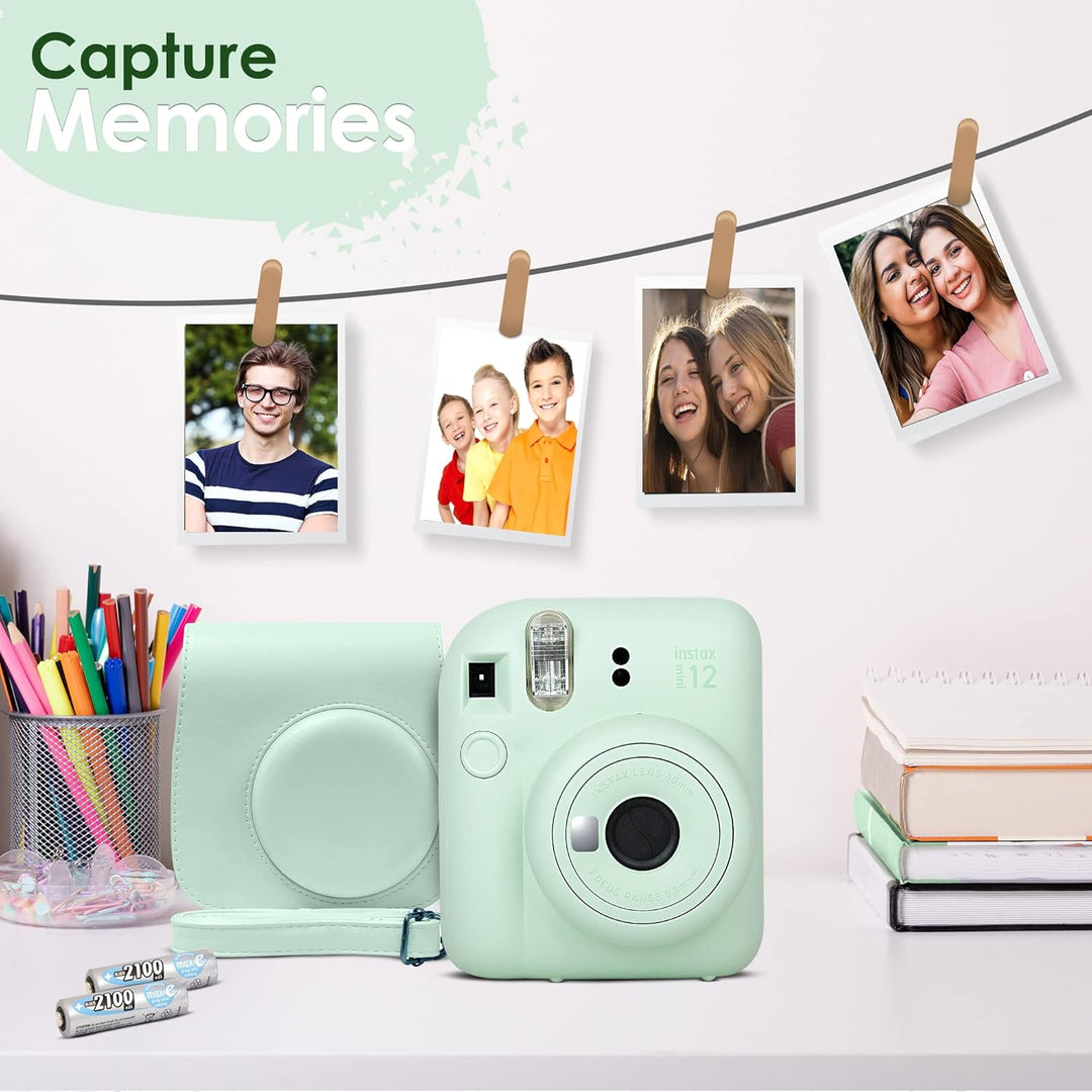 Cámara instantánea Fujifilm Instax Mini 12 color rosa flor y paquet...