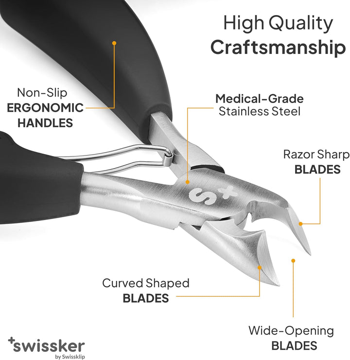 Swissker by Swissklip - Cortaúñas de pies resistentes para hombres...