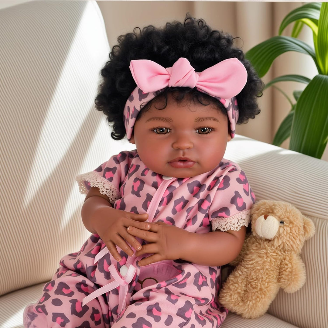 BABESIDE Muñecas Reborn Baby niña negra, de 20 pulgadas, realista,...