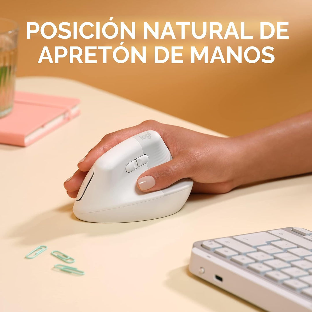 Logitech Mouse ergonómico vertical inalámbrico para Mac, Bluetooth,...