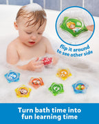 Coogam Juguetes flotantes de baño con estrella de mar, juego de 26 letras del alfabeto para bañera, juguete educativo Montessori para piscina de agua, actividades de aprendizaje, juguete de ducha
