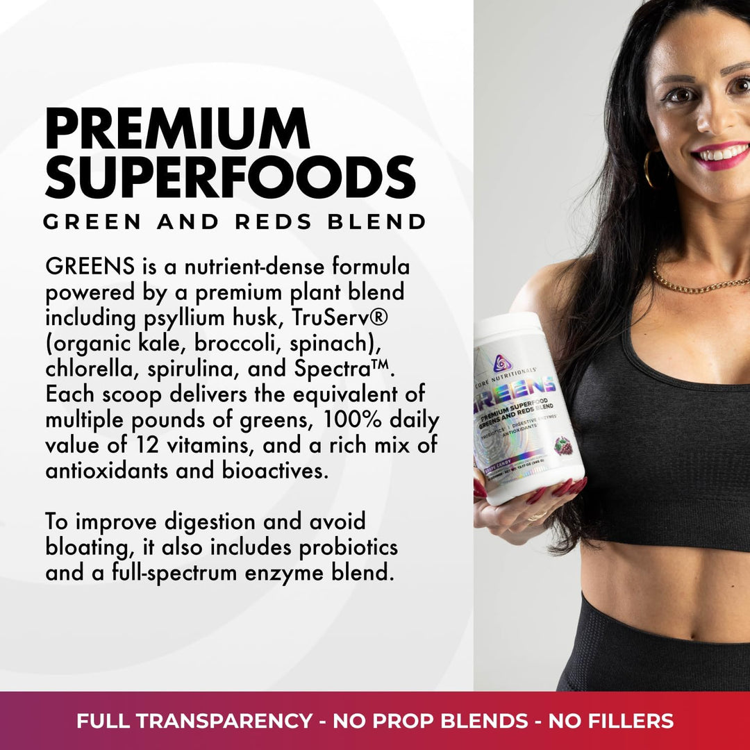 Core Nutritionals Verdes | Mezcla premium de superalimentos rojos y...