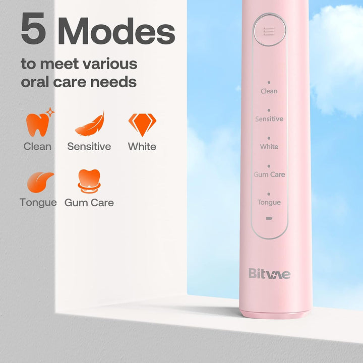 Bitvae R2 Cepillo de dientes eléctrico rotativo para adultos con 8...