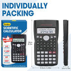 24 Pack Calculadoras Científicas en Bulk, Pantalla Grande de 2 Líneas, 240 Funciones, Calculadoras Científicas para Estudiantes, Calculadora de Fracciones de Álgebra/Matemáticas para Secundaria y Universidad