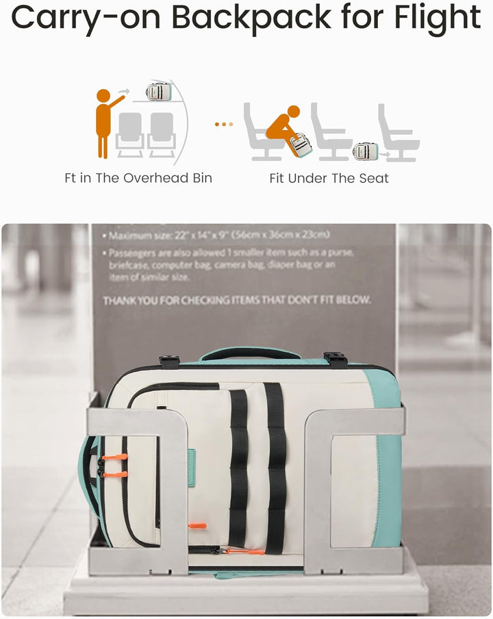 LOVEVOOK Mochila de viaje de 40L para mujeres y hombres, mochila de...