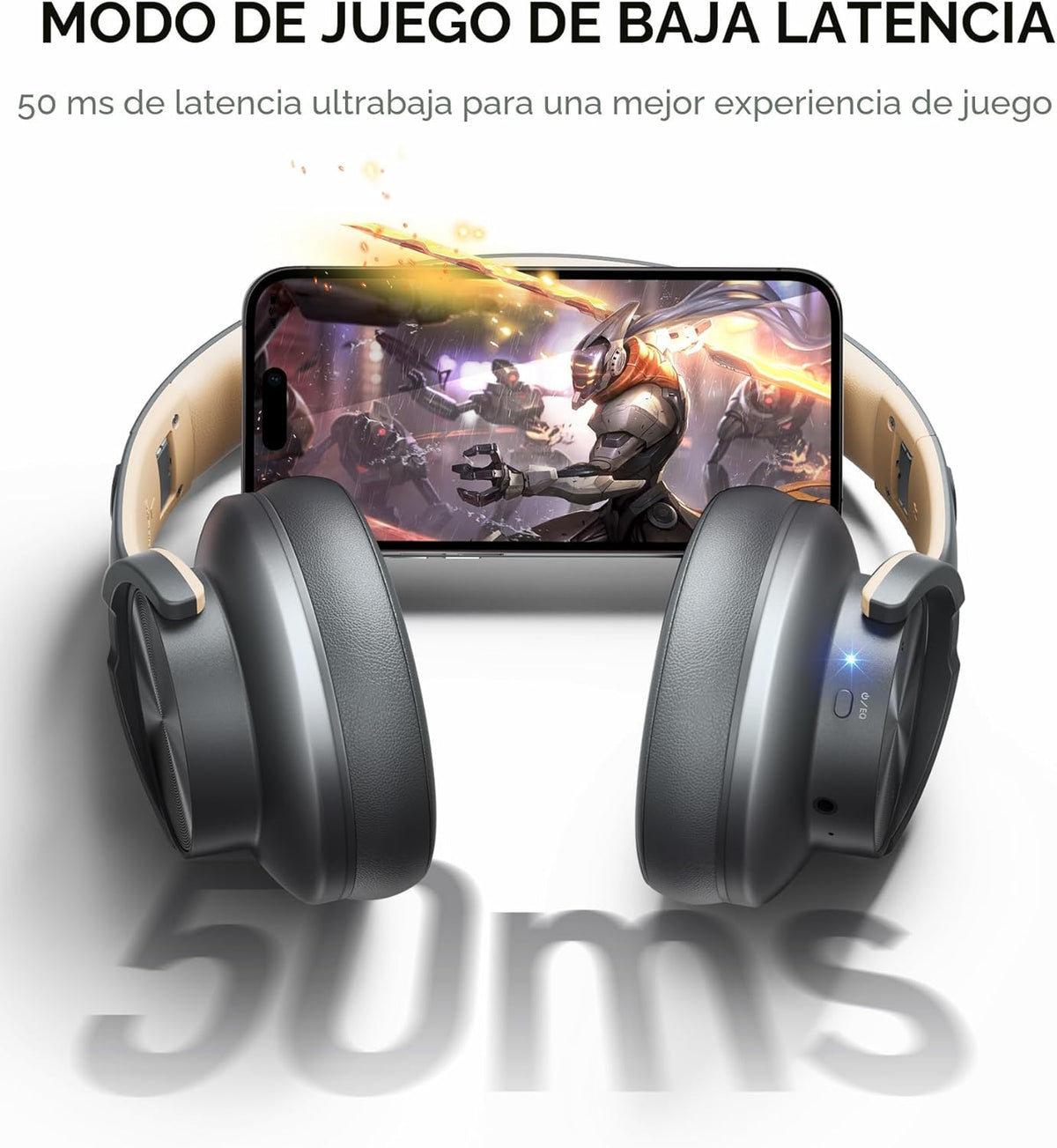 Picun Auriculares Bluetooth inalámbricos B8, tiempo de reproducción, Ceniciento dorado