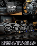 Nifeliz Locomotora Big Boy, juego de bloques de construcción de locomotora de vapor articulada, kit de exhibición de tren de vapor legendario para regalo (1,818 piezas)