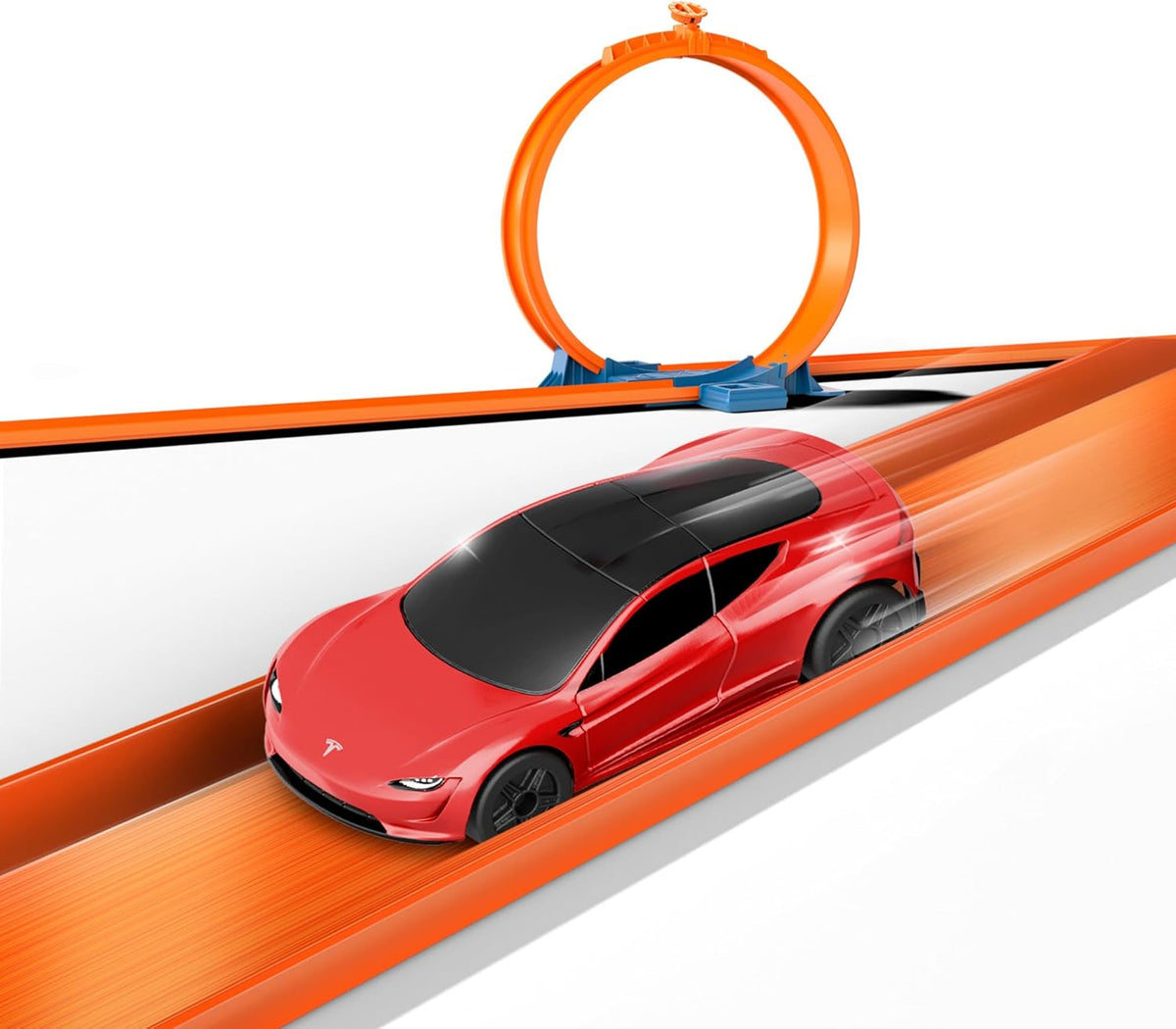 Hot Wheels Coche de juguete RC Tesla Roadster en escala 1:64, vehíc...