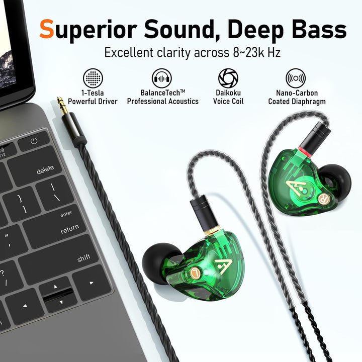 Auriculares Vibes 202 con cable - Auriculares HiFi de monitor intra...