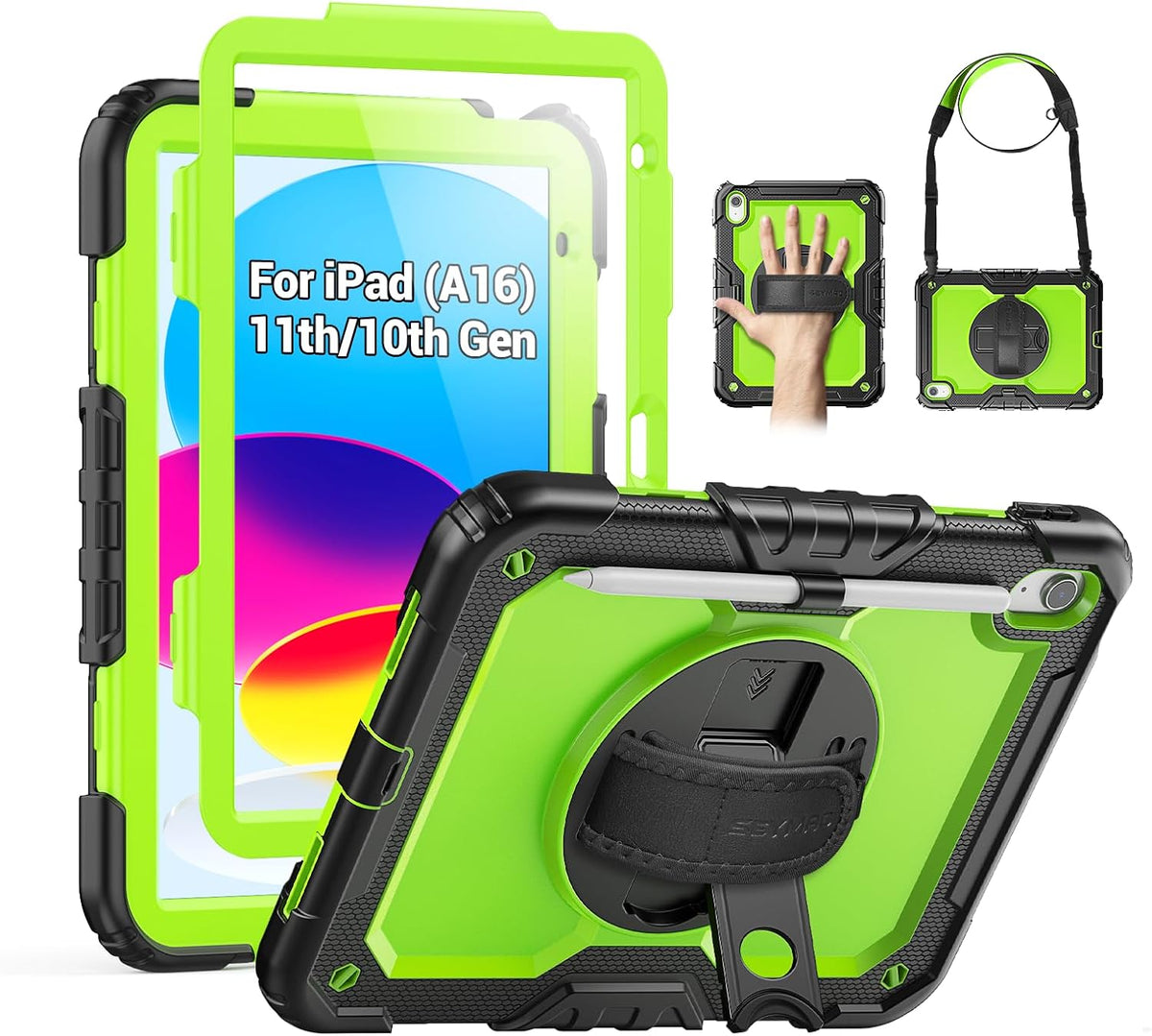 SEYMAC - Funda para iPad A16 de 11ª/10ª generación de 11"/10.9"