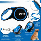 Correa retráctil para perros, de 26 pies, para perros pequeños, medianos y grandes de hasta 110 libras, cinta de nailon reflectante resistente sin enredos de 360°, con mango antideslizante