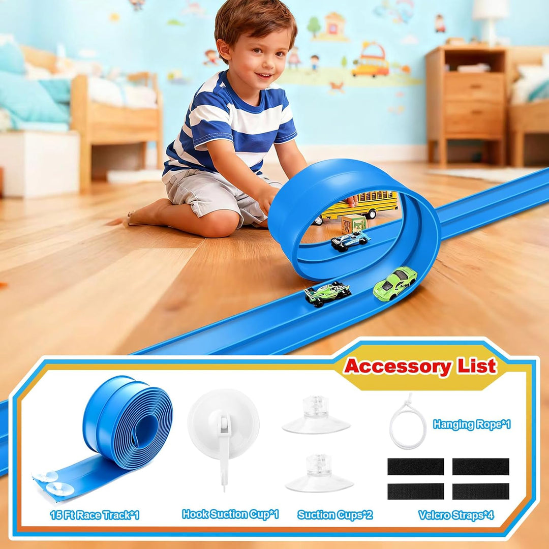 Juguetes flexibles de pista de carreras para niños, juego de inicia...