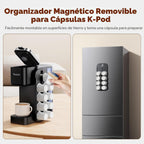 Tastyle - Cafetera caliente y helada con soporte magnético para cápsulas K-Pod, se adapta a tazas de 7.3 pulgadas