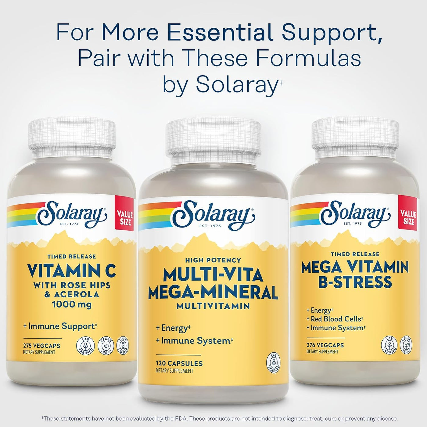 SOLARAY Multi-Vita Mega-Minerales Cápsulas Multivitamínicas | 120 u...