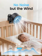 OpenBay Ventilador de clip, ventilador USB recargable con abrazader...