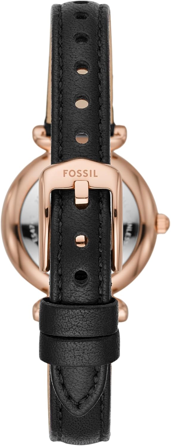 Fossil Carlie - Reloj de cuarzo de acero inoxidable de tres manecillas para mujer