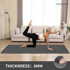Colchoneta de Yoga Extra Ancha y Gruesa 8 mm, 72" x 31.5"