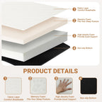 Colchón plegable Twin de espuma viscoelástica, colchoneta para dormir tri-plegable