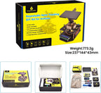 KEYESTUDIO Kit electrónico de seguimiento solar DIY para Arduino, carga de teléfono inteligente, sensor de temperatura y humedad, sensor de luz BH1750, kit de programación educativo para adolescentes
