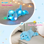 Perrito de peluche con luz LED para ver por la noche, 20 pulgadas,...