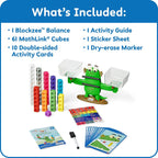 hand2mind Numberblocks Blockzee Conjunto de Actividades, 61 Cubos MathLink, Balanza