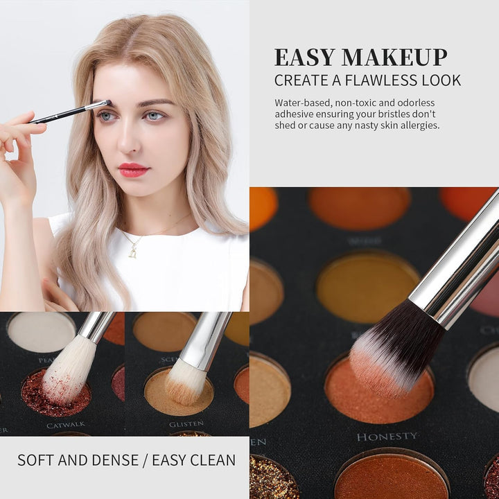 DUcare Cepillos de maquillaje con bolsa, juego de 15 cepillos de ma...