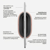 HumanCentric Soporte vertical para laptop en cuero vegano coñac, so...