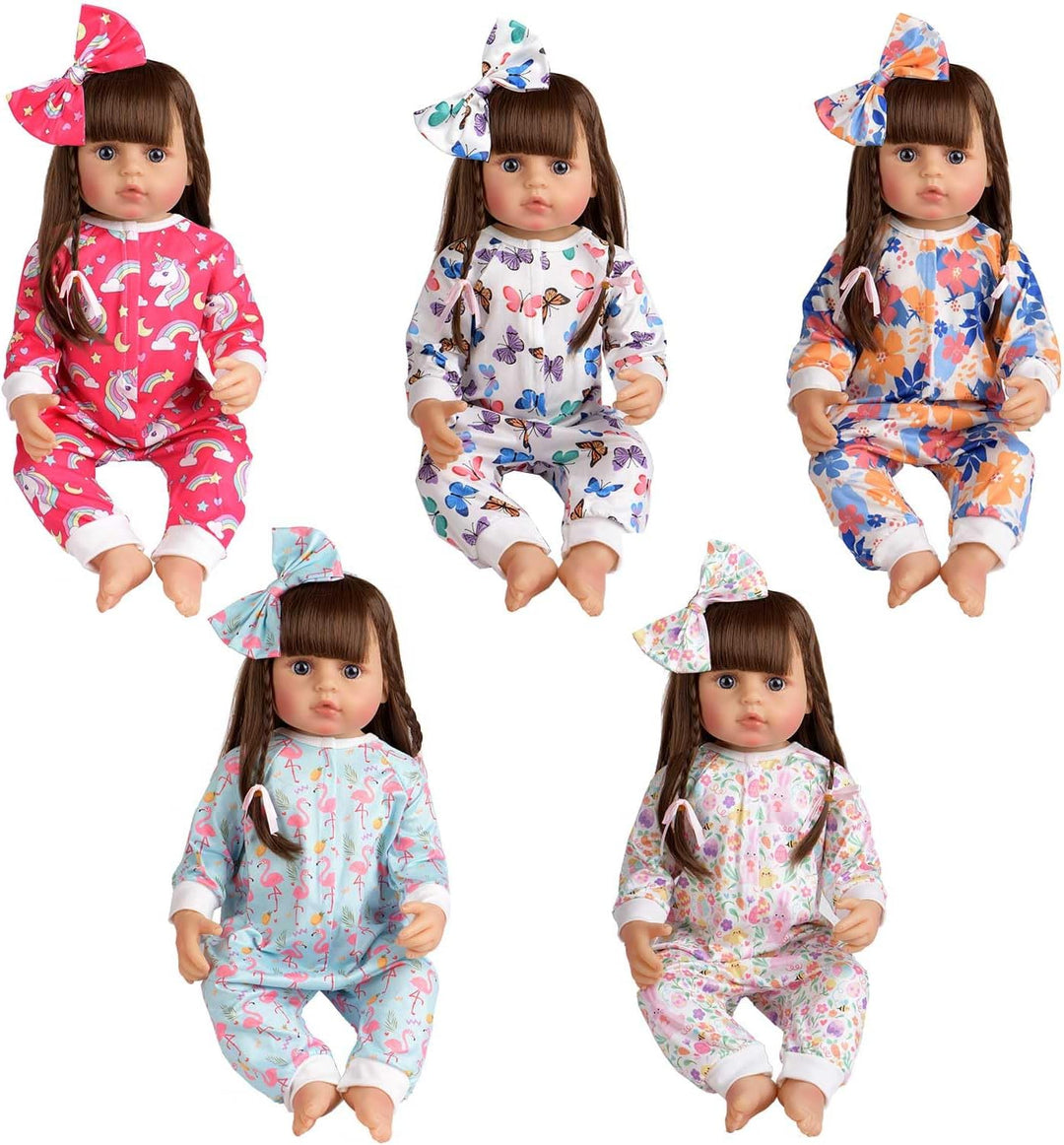 Sweet Dolly Accesorios de ropa para muñecas Reborn de bebé, 5 juego...