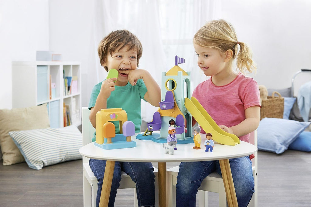 Playmobil 1.2.3: Torre de Aventura con Cabina de Helados