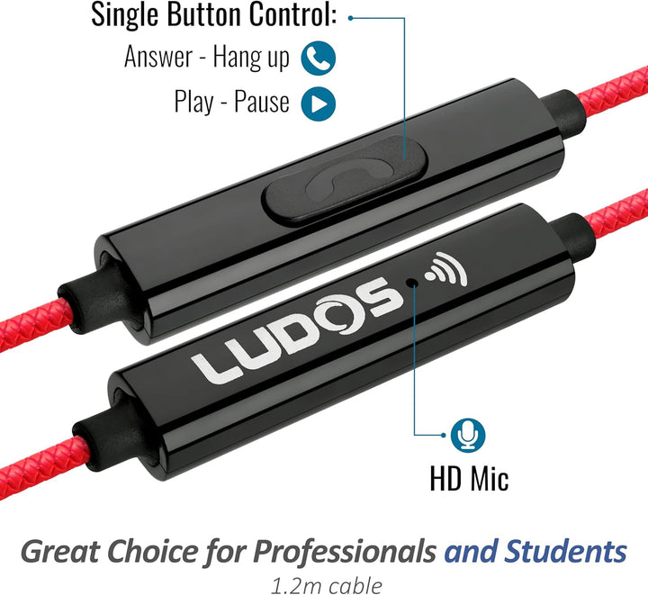 LUDOS Clamor \u2013 Auriculares con cable, diseño intraauricular, 5...