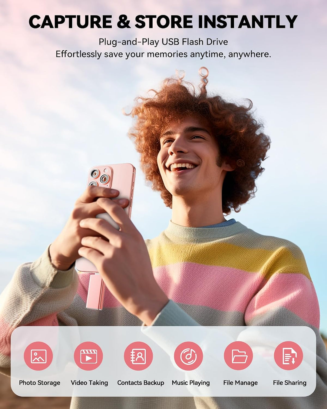 Unidad flash con certificación MFi para iPhone iPad de 512 GB, barr...