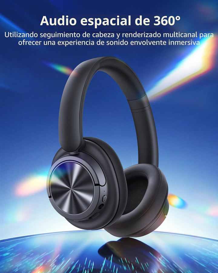 Auriculares híbridos con cancelación activa de ruido, 120 horas de...