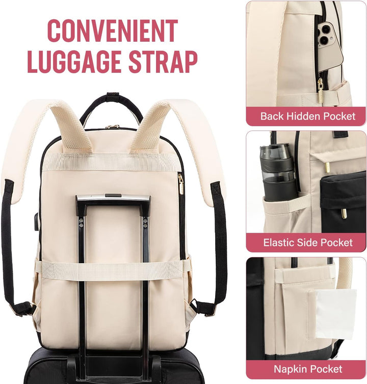 LOVEVOOK Mochila de viaje para laptop para mujer, bolsa antirrobo p...